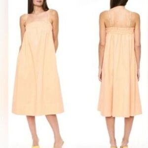 Pistola Bianca Cotton Peach Midi dress spring